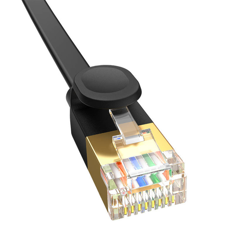 Baseus Cat 7 10Gb Ethernet RJ45 kábel 5m fekete Baseus Cat 7 10Gb Ethernet RJ45 kábel 5m fekete