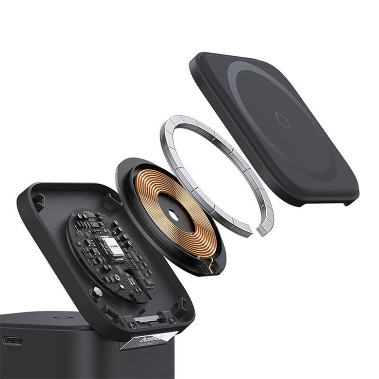2 az 1-ben mágneses vezeték nélküli töltő Baseus MagPro 25W (fekete) 2 az 1-ben mágneses vezeték nélküli töltő Baseus MagPro 25W (fekete)