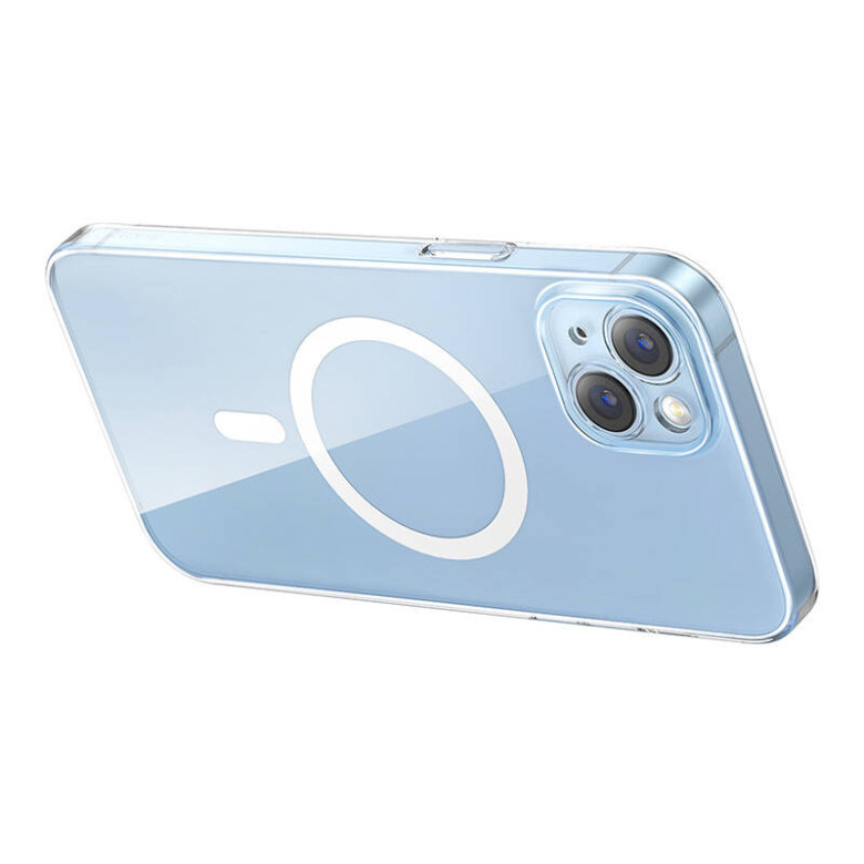 Baseus Crystal Series mágneses tok iPhone 14 Plus készülékhez + edzett üveg Baseus Crystal Series mágneses tok iPhone 14 Plus készülékhez + edzett üveg