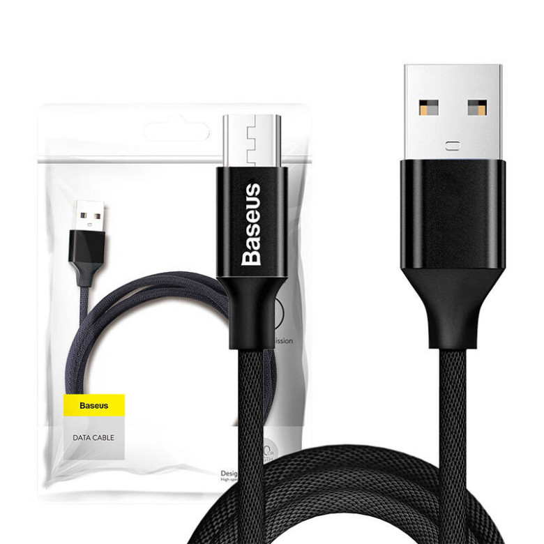 Baseus Yiven USB - Micro-USB kábel, 1,5 m, 2A (fekete) Baseus Yiven USB - Micro-USB kábel, 1,5 m, 2A (fekete)