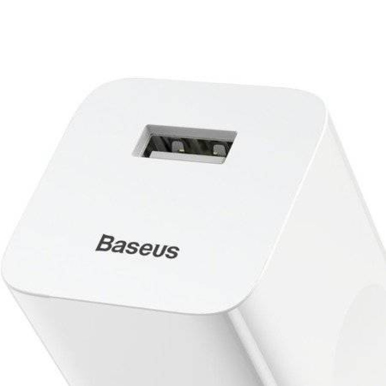 Baseus töltő gyorstöltő, USB, QC 3.0, 24 W (fehér) Baseus töltő gyorstöltő, USB, QC 3.0, 24 W (fehér)
