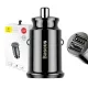Baseus Grain 2x USB 5V 3.1A autós töltő (fekete)