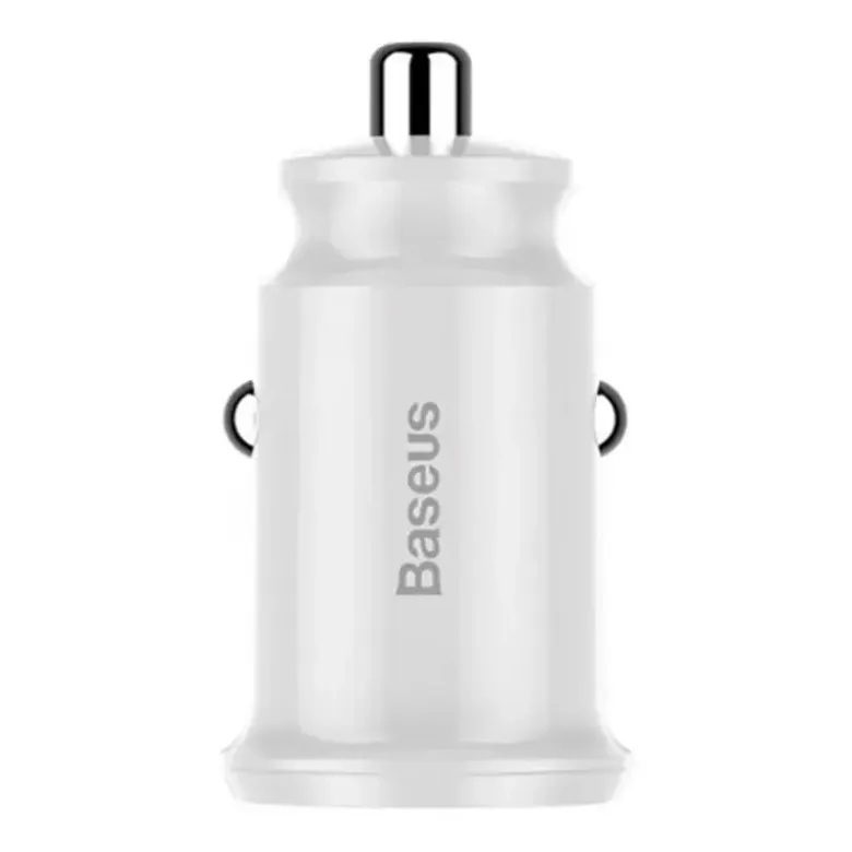Baseus Grain autós töltő 2x USB 5V 3.1A (fehér)