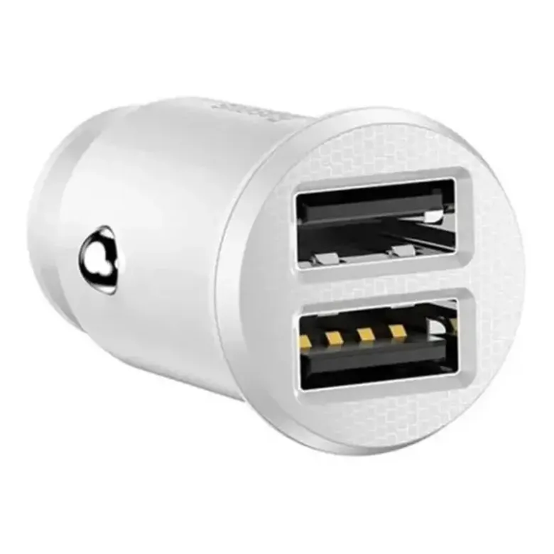 Baseus Grain autós töltő 2x USB 5V 3.1A (fehér) Baseus Grain autós töltő 2x USB 5V 3.1A (fehér)