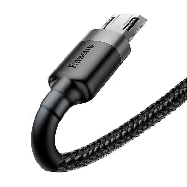 Baseus Cafule USB-Micro-USB kábel, 1m, 2.4A (szürke-fekete) Baseus Cafule USB-Micro-USB kábel, 1m, 2.4A (szürke-fekete)