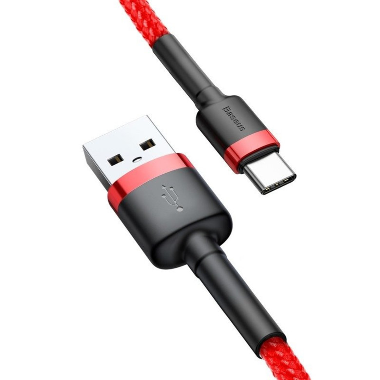 Baseus Cafule USB-USB-C kábel, 3A, 1m (piros) Baseus Cafule USB-USB-C kábel, 3A, 1m (piros)