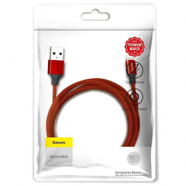 Baseus Yiven Lightning 1,8 m 2A kábel (piros) Baseus Yiven Lightning 1,8 m 2A kábel (piros)