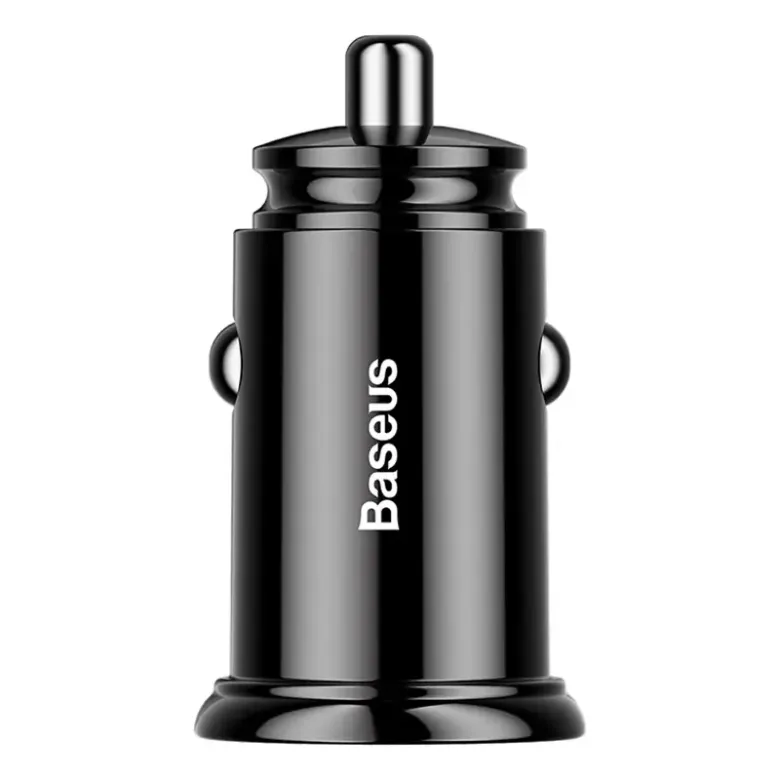 Baseus Circular autós gyorstöltő 2xUSB, QC 3.0, 5A, 30W (fekete)