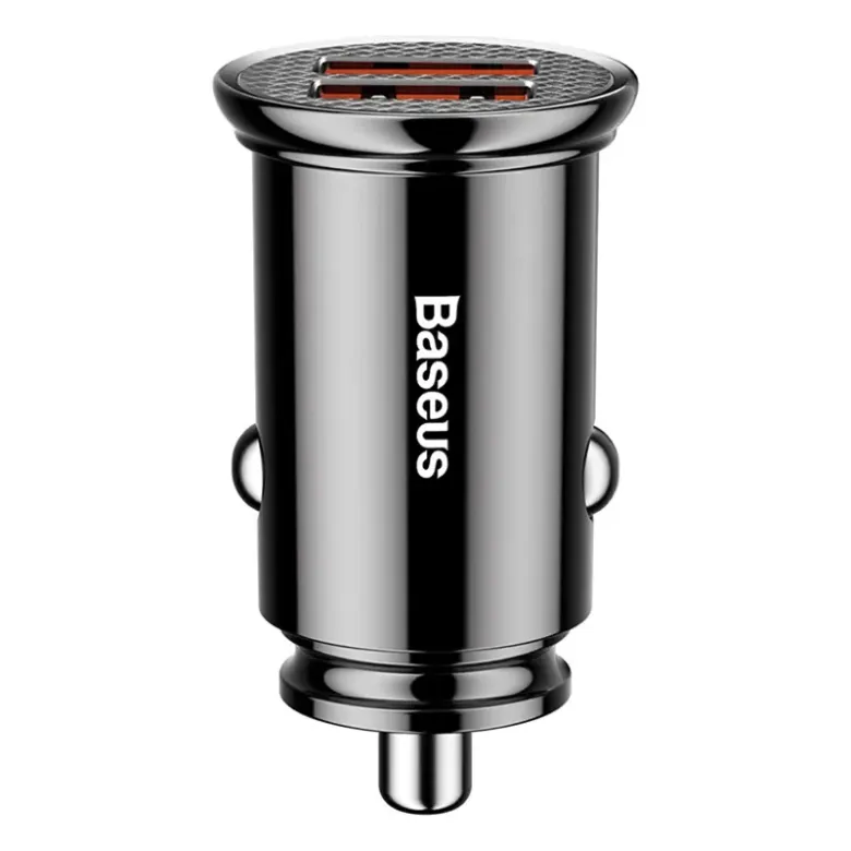 Baseus Circular autós gyorstöltő 2xUSB, QC 3.0, 5A, 30W (fekete) Baseus Circular autós gyorstöltő 2xUSB, QC 3.0, 5A, 30W (fekete)