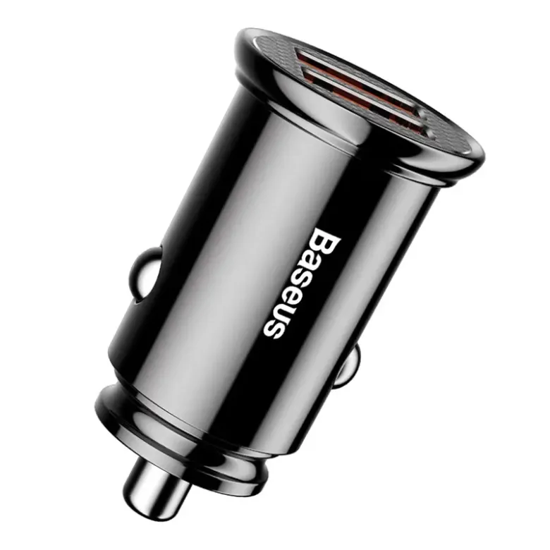 Baseus Circular autós gyorstöltő 2xUSB, QC 3.0, 5A, 30W (fekete) Baseus Circular autós gyorstöltő 2xUSB, QC 3.0, 5A, 30W (fekete)