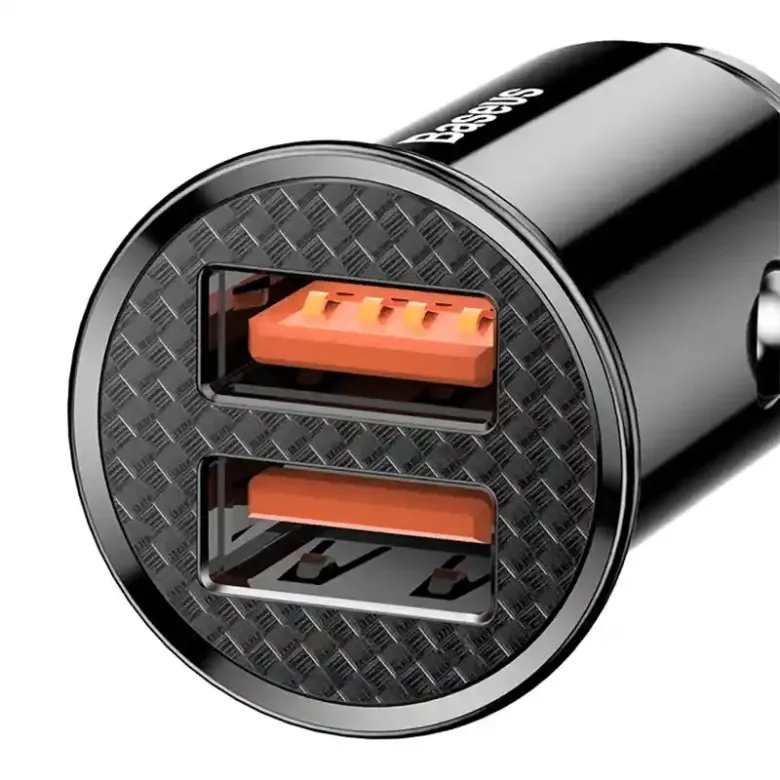 Baseus Circular autós gyorstöltő 2xUSB, QC 3.0, 5A, 30W (fekete) Baseus Circular autós gyorstöltő 2xUSB, QC 3.0, 5A, 30W (fekete)