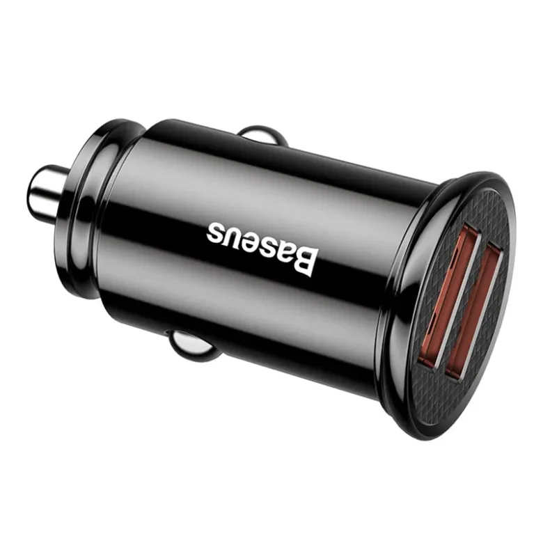 Baseus Circular autós gyorstöltő 2xUSB, QC 3.0, 5A, 30W (fekete) Baseus Circular autós gyorstöltő 2xUSB, QC 3.0, 5A, 30W (fekete)