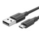 USB-Mikro USB-kábel UGREEN QC 3.0 2,4A 1m (fekete) USB-Mikro USB-kábel UGREEN QC 3.0 2,4A 1m (fekete)