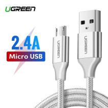 UGREEN USB-Micro USB kábel, QC 3.0, 2.4A, 2m (fehér)