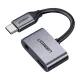 UGREEN USB-C-USB-C adapter és 3,5 mm-es jack csatlakozó (szürke)