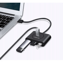 UGREEN USB 4 az 1-ben USB 3.0 hub 0,5 m (fekete)
