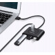 UGREEN USB 4 az 1-ben USB 3.0 hub 0,5 m (fekete) UGREEN USB 4 az 1-ben USB 3.0 hub 0,5 m (fekete)