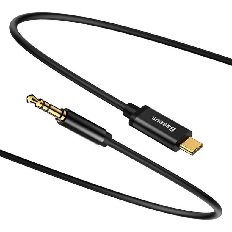 Baseus Yiven USB-C - 3,5 mm-es mini jack audio kábel, 1,2 m (fekete) Baseus Yiven USB-C - 3,5 mm-es mini jack audio kábel, 1,2 m (fekete)