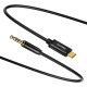 Baseus Yiven USB-C - 3,5 mm-es mini jack audio kábel, 1,2 m (fekete)