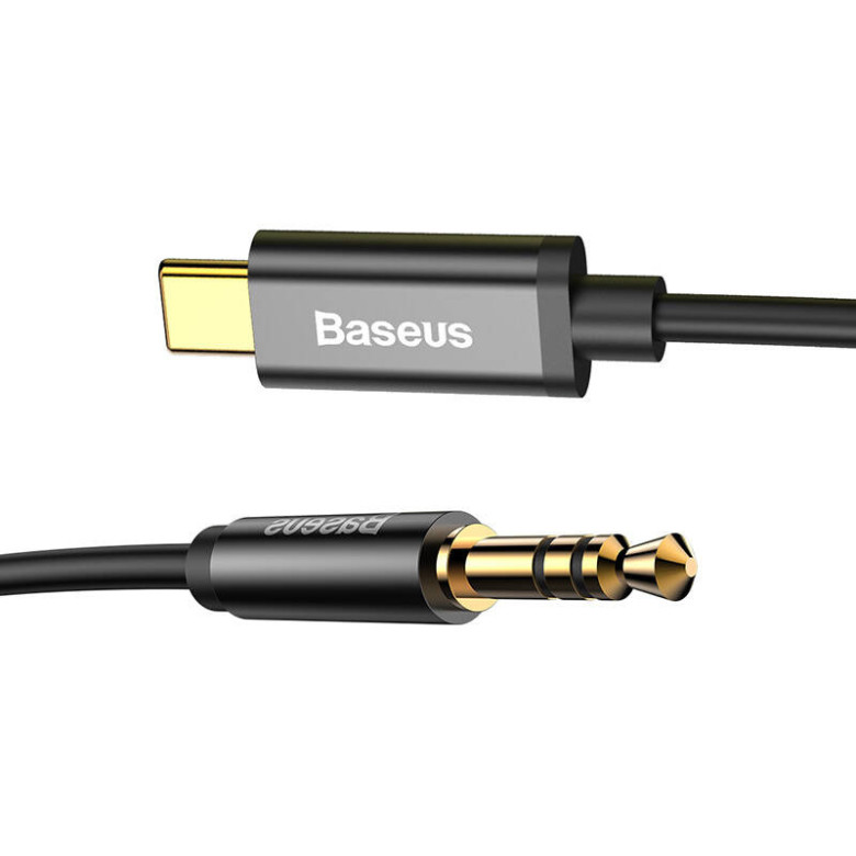 Baseus Yiven USB-C - 3,5 mm-es mini jack audio kábel, 1,2 m (fekete) Baseus Yiven USB-C - 3,5 mm-es mini jack audio kábel, 1,2 m (fekete)