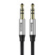 Baseus Yiven AUX 3,5 mm mini jack audio kábel, 1m (fekete-ezüst) Baseus Yiven AUX 3,5 mm mini jack audio kábel, 1m (fekete-ezüst)