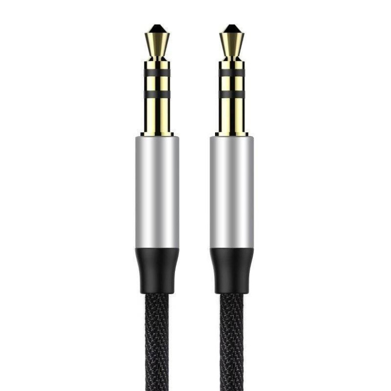 Baseus Yiven AUX 3,5 mm mini jack audio kábel, 1m (fekete-ezüst)