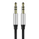 Baseus Yiven AUX 3,5 mm mini jack audio kábel, 1m (fekete-ezüst) Baseus Yiven AUX 3,5 mm mini jack audio kábel, 1m (fekete-ezüst)