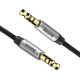 Baseus Yiven AUX 3,5 mm mini jack audio kábel, 1m (fekete-ezüst) Baseus Yiven AUX 3,5 mm mini jack audio kábel, 1m (fekete-ezüst)
