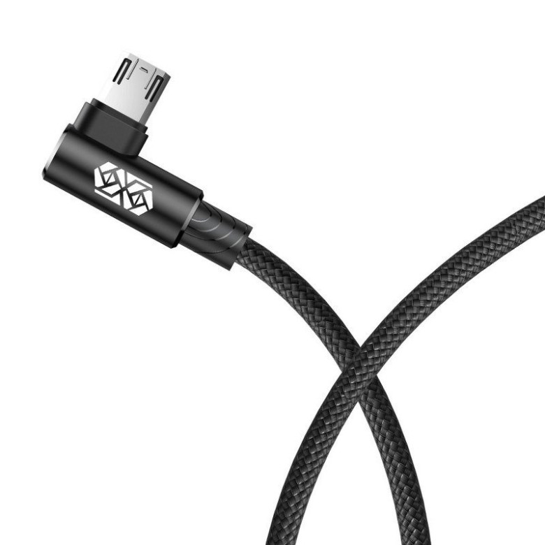 Baseus MVP USB-Micro USB ferde, könyök kábel 1,5A 2m (fekete) Baseus MVP USB-Micro USB ferde, könyök kábel 1,5A 2m (fekete)
