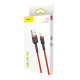 Baseus Cafule 2.4A Lightning USB-kábel 0.5m (piros)