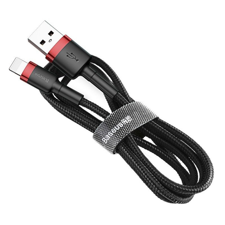Baseus Cafule 1,5A 2 m-es Lightning USB-kábel (fekete-piros) Baseus Cafule 1,5A 2 m-es Lightning USB-kábel (fekete-piros)