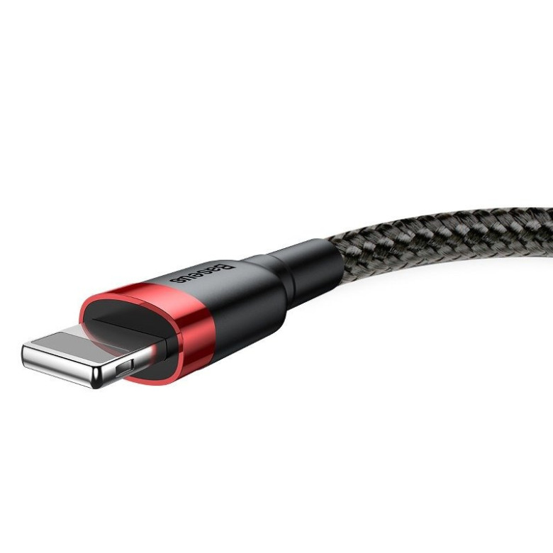 Baseus Cafule 1,5A 2 m-es Lightning USB-kábel (fekete-piros) Baseus Cafule 1,5A 2 m-es Lightning USB-kábel (fekete-piros)