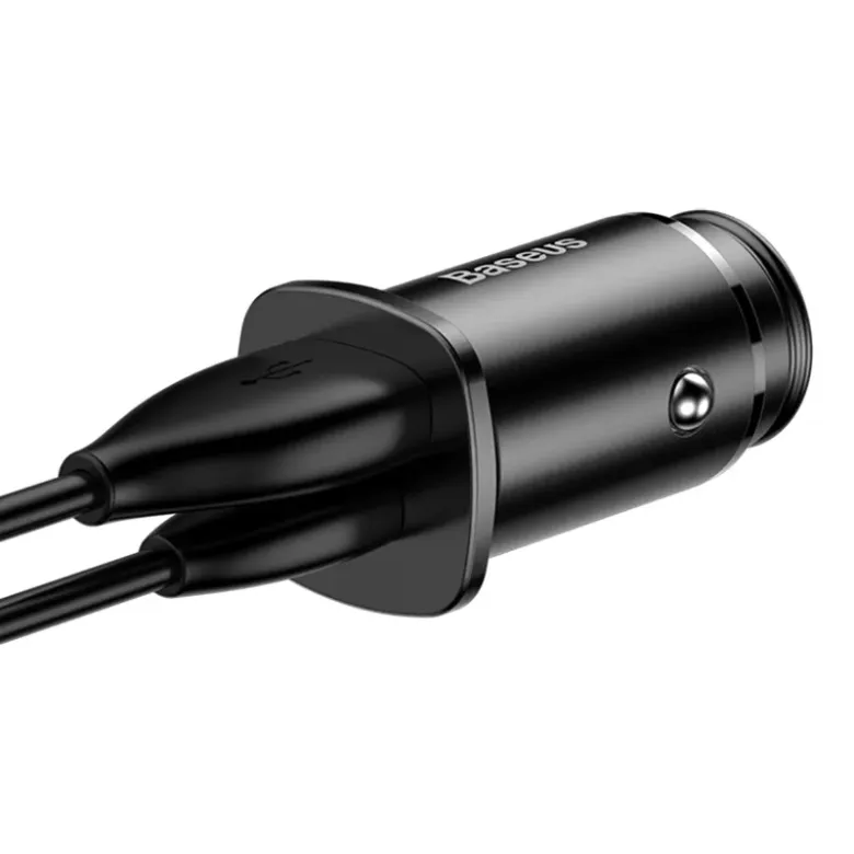 Baseus Square PPS QC4.0 / PD3.0 5A 30W autós töltő (fekete) Baseus Square PPS QC4.0 / PD3.0 5A 30W autós töltő (fekete)