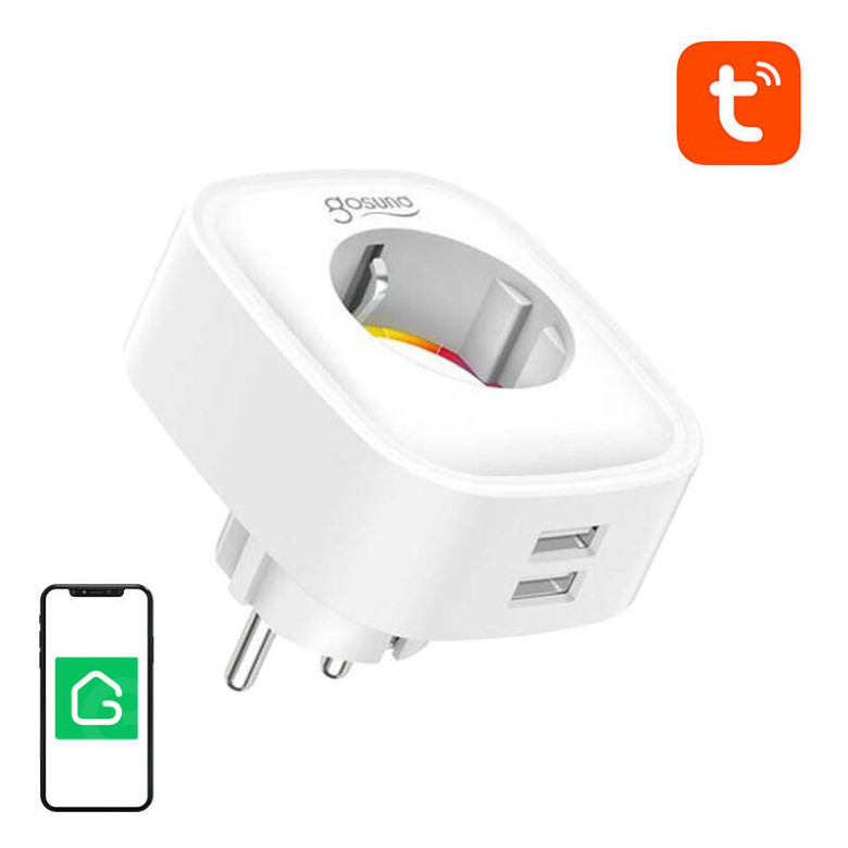 Gosund SP112 WiFi smart aljzat 2xUSB, 16A, Tuya