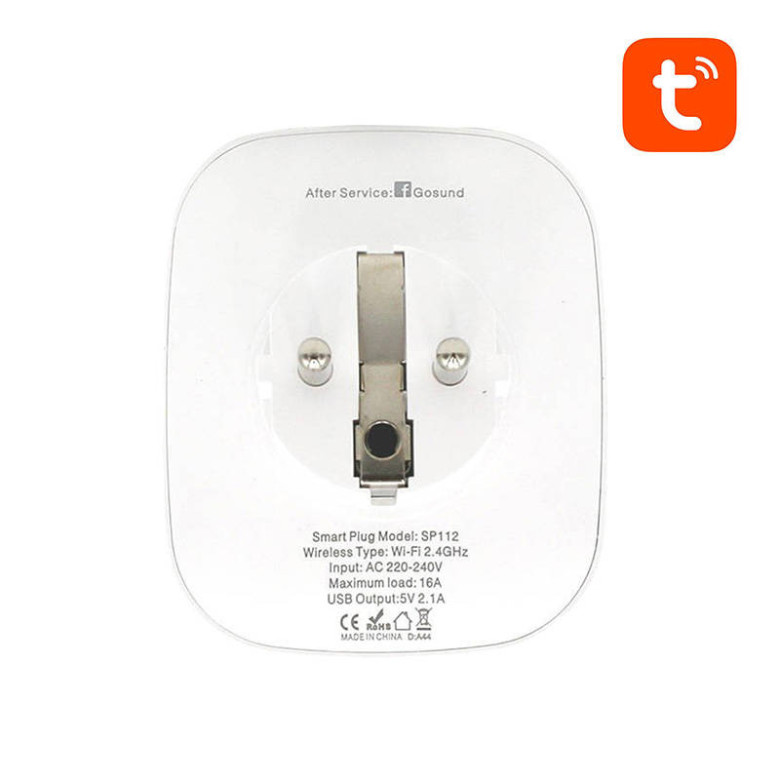 Gosund SP112 WiFi smart aljzat 2xUSB, 16A, Tuya