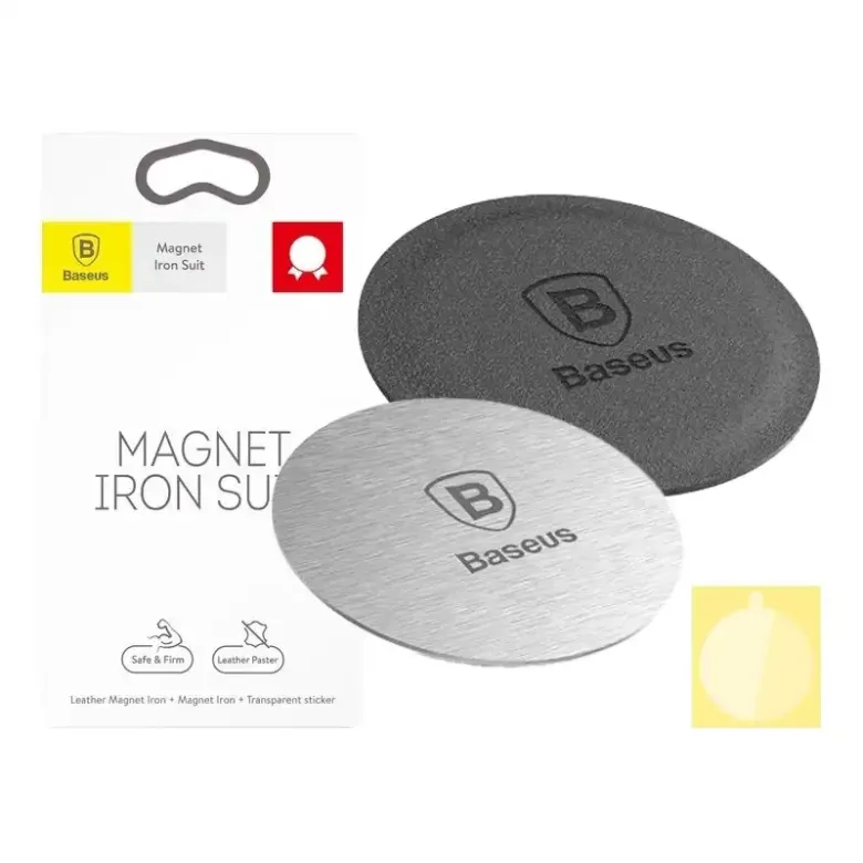 Baseus Iron Suit fémlemezek mágneses telefontartóhoz (fekete és ezüst) Baseus Iron Suit fémlemezek mágneses telefontartóhoz (fekete és ezüst)
