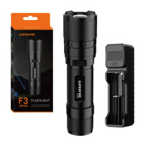 Zseblámpa Superfire F3-L2 – 570 lm, 260 m, 5 mód, zoom funkció