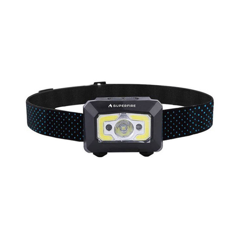 Fejlámpa Superfire X30 – 340 lm, USB, 5 mód, 130 m