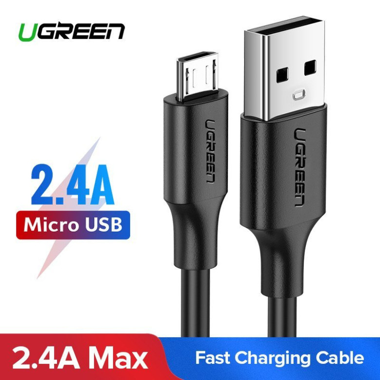 UGREEN USB-Micro USB kábel, QC 3.0, 2.4A, 0.50m (fehér) UGREEN USB-Micro USB kábel, QC 3.0, 2.4A, 0.50m (fehér)