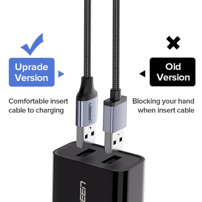 UGREEN USB-Micro USB kábel, QC 3.0, 2.4A, 1.5m (fekete) UGREEN USB-Micro USB kábel, QC 3.0, 2.4A, 1.5m (fekete)