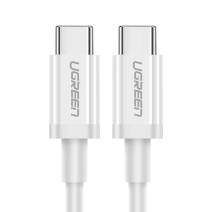 UGREEN USB-C to USB-C + USB-A Cable QC 3.0 PD 3A 1m (White)