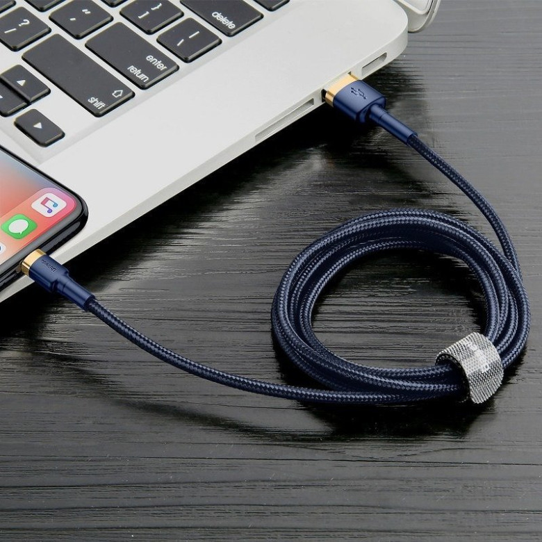 Baseus Cafule USB-Lightning kábel, 1,5A, 2 m (arany-sötétkék) Baseus Cafule USB-Lightning kábel, 1,5A, 2 m (arany-sötétkék)