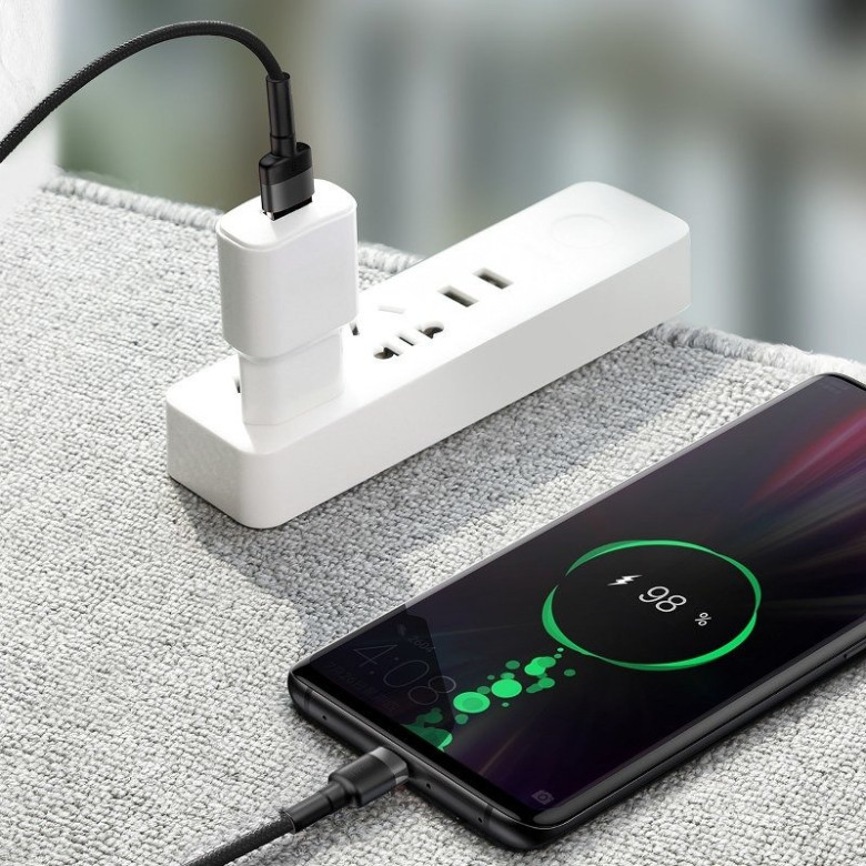 Baseus Cafule USB-USB-C kábel Huawei SuperCharge, QC 3.0, 5A 1m (fekete-szürke) Baseus Cafule USB-USB-C kábel Huawei SuperCharge, QC 3.0, 5A 1m (fekete-szürke)