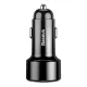 Baseus Magic 2x USB autós töltő, QC 3.0, 45W (fekete) Baseus Magic 2x USB autós töltő, QC 3.0, 45W (fekete)