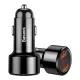 Baseus Magic 2x USB autós töltő, QC 3.0, 45W (fekete) Baseus Magic 2x USB autós töltő, QC 3.0, 45W (fekete)