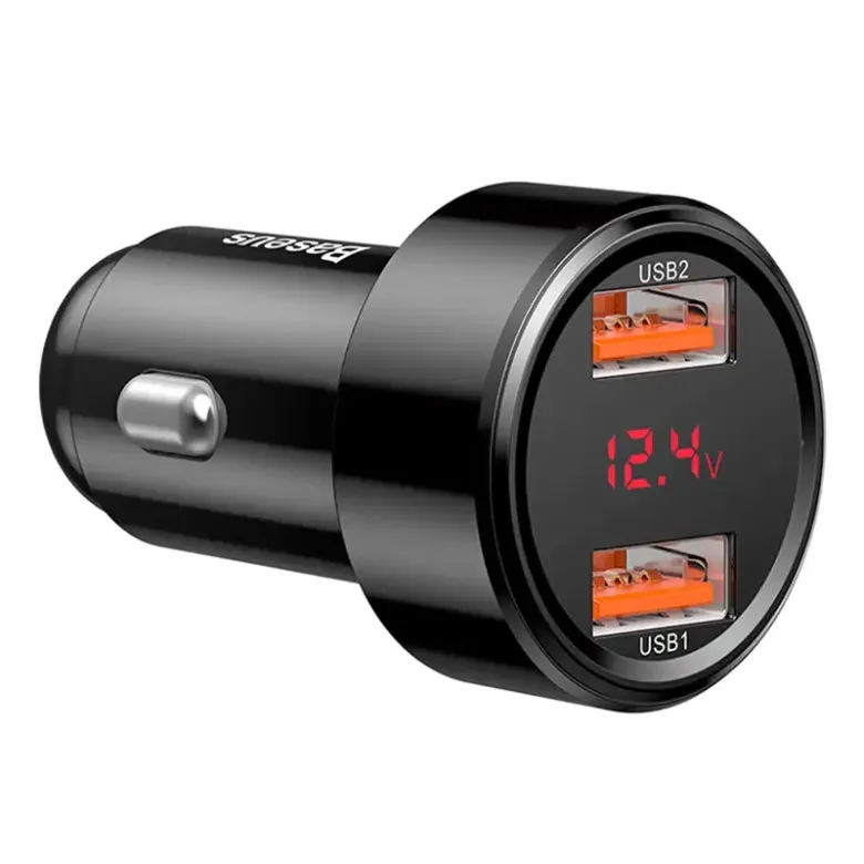 Baseus Magic 2x USB autós töltő, QC 3.0, 45W (fekete) Baseus Magic 2x USB autós töltő, QC 3.0, 45W (fekete)