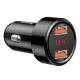 Baseus Magic 2x USB autós töltő, QC 3.0, 45W (fekete) Baseus Magic 2x USB autós töltő, QC 3.0, 45W (fekete)