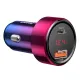 Baseus Magic USB + USB-C QC 4.0 PD 45W autós töltő (piros-kék)
