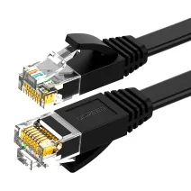 UGREEN Ethernet RJ45 Rounded Network kábel, Cat.6, UTP, 1 m (fekete)