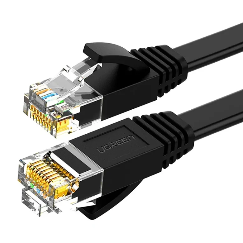 UGREEN Ethernet RJ45 Rounded Network kábel, Cat.6, UTP, 1 m (fekete)